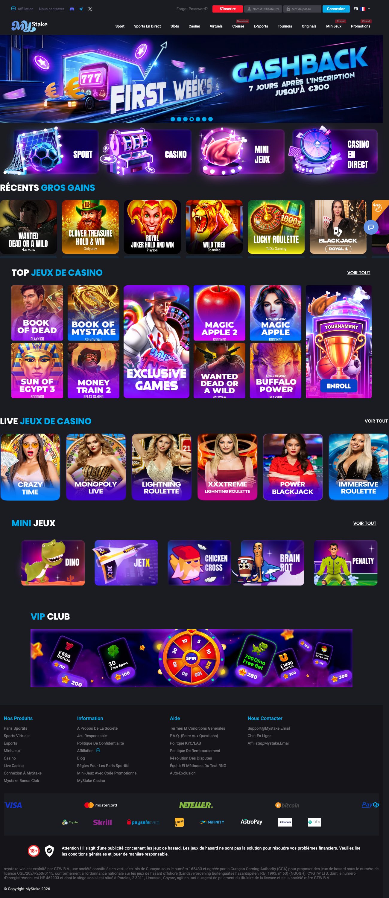 Aperçu du site Mystake